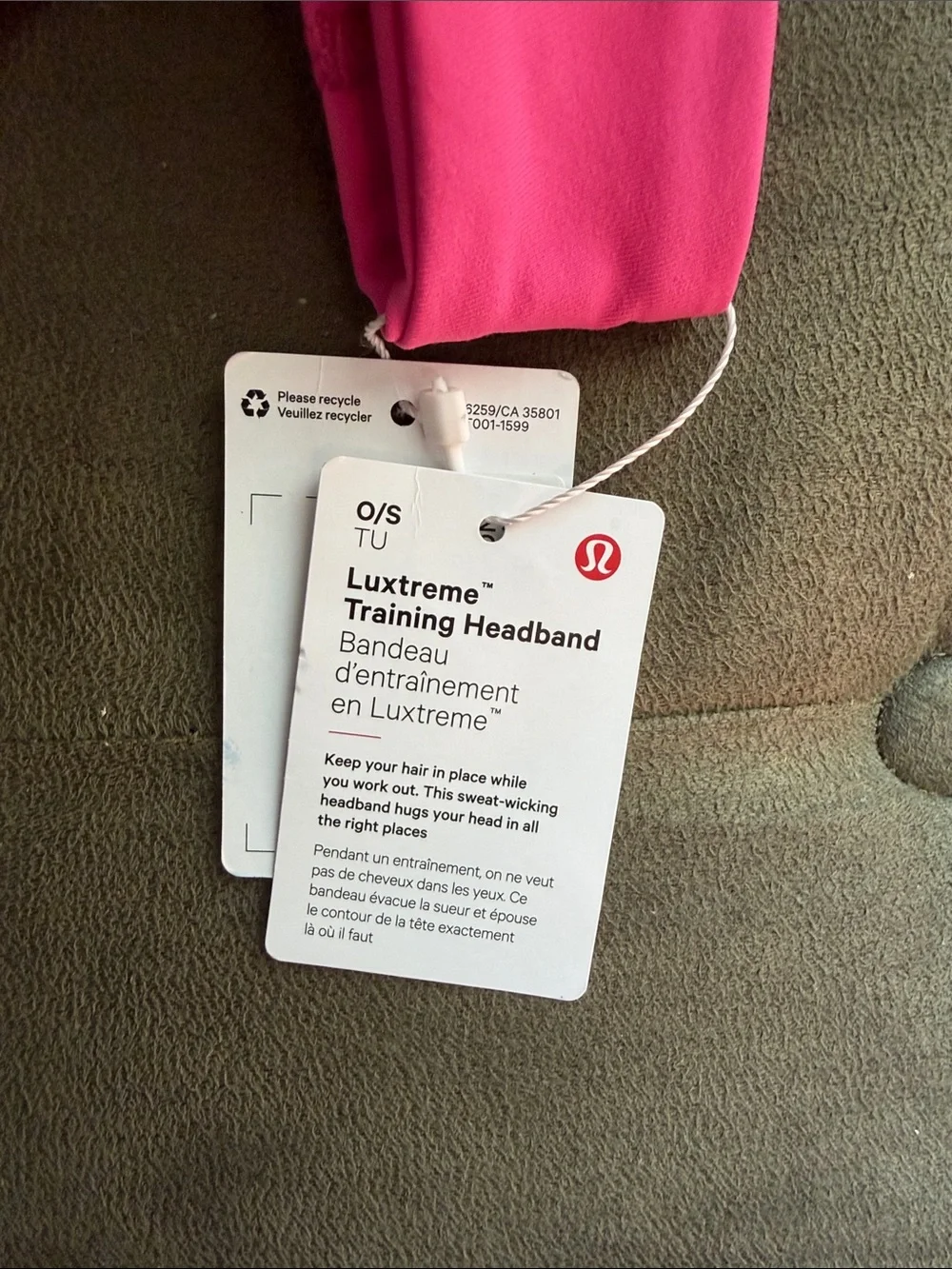 lululemon athletica Hot Pink Performance Headband